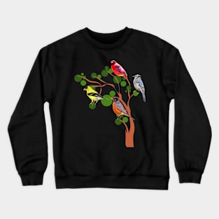 Birds On Tree T-shirt Crewneck Sweatshirt